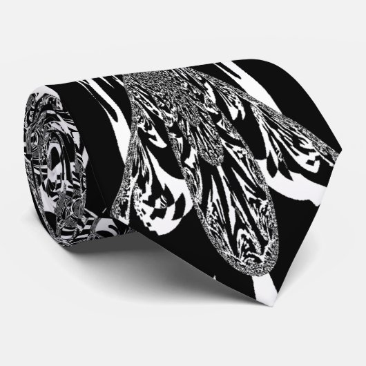 Cravate Circulaire Zebra Kaleidoscope Art (Roulé)