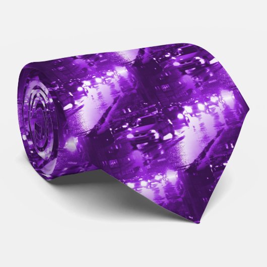 Cravate Circulation en ville - Violet (Roulé)