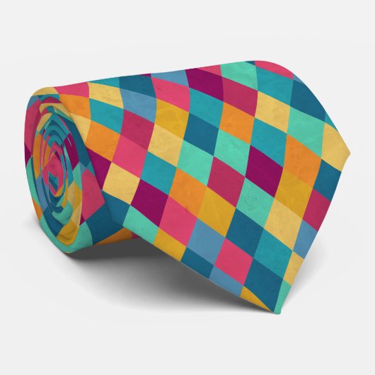 Cravate Circus Multicolor Rhombus (Roulé)