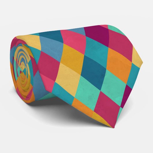 Cravate Circus Multicolor Rhombus (Roulé)
