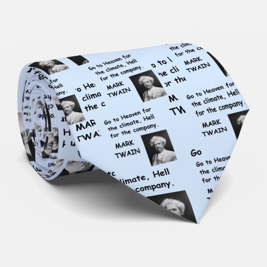 Cravate Citation de Mark Twain (Roulé)