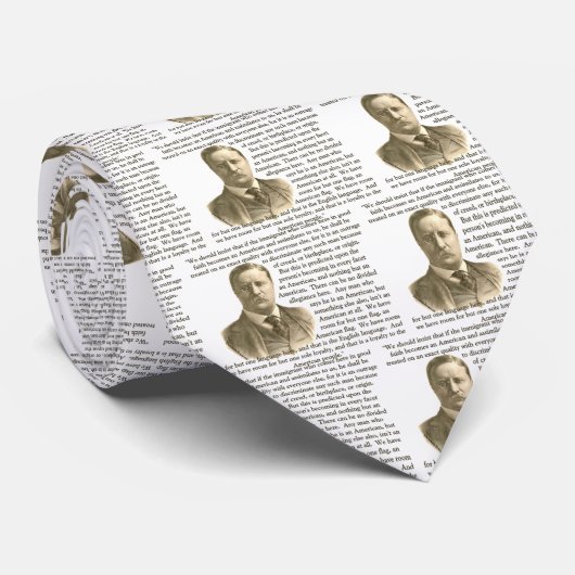 Cravate Citation de Teddy Roosevelt (Roulé)