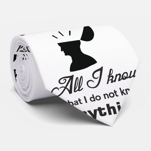 Cravate Citation drôle de Socrates (Roulé)