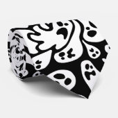Cravate Citerne Motif de fantôme noir et blanc (Roulé)