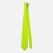 Cravate citron électrique - vos monogrammes (Devant)