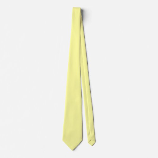 Cravate Citron jaune FFFF9F Conception couleur solide (Devant)