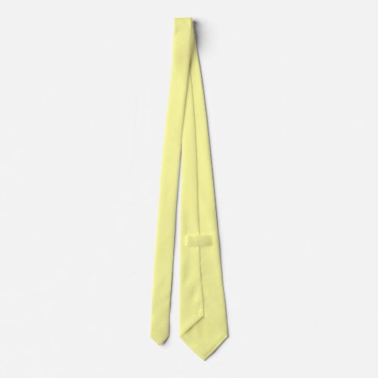Cravate Citron jaune FFFF9F Conception couleur solide (Dos)