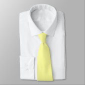 Cravate Citron jaune FFFF9F Couleur avec option Ajouter un (Attaché)