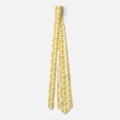 Cravate Citron jaune motif   (Dos)