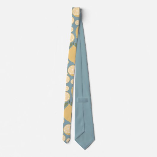 Cravate Citron jaune Motif (Dos)
