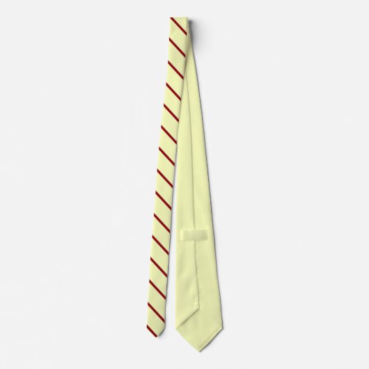 Cravate citron pâle et marron classique diagonale rayé (Dos)