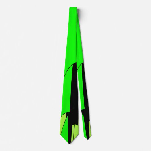 Cravate citron vert Abstrait (Devant)