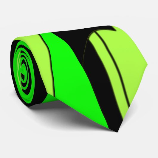 Cravate citron vert Abstrait (Roulé)