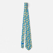 Cravate Citron Vibrant Moderne Gras Ajouter Initiales Nouv (Dos)