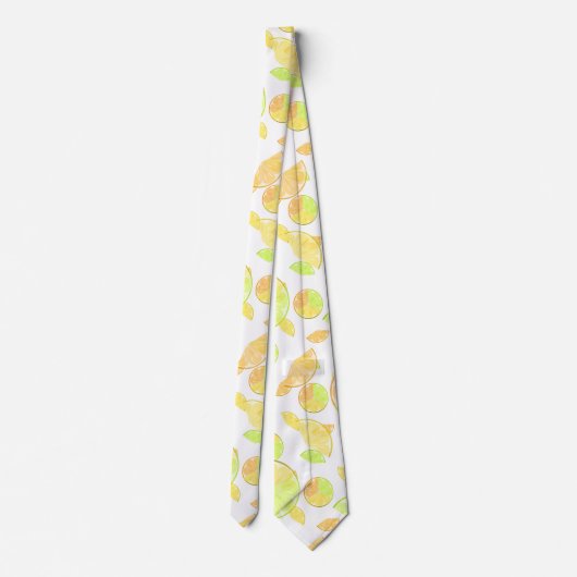 Cravate citrons aquarelles (Dos)