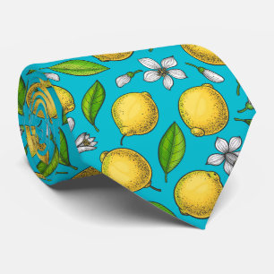 Cravate Citrons bleus