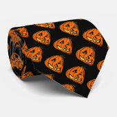 Cravate Citrouille bancale Halloween (Roulé)