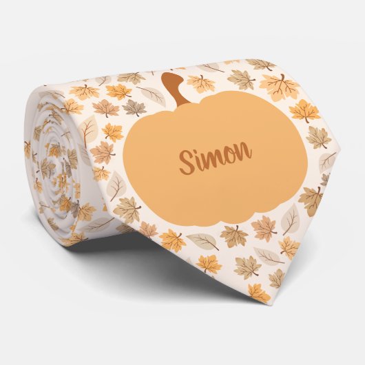 Cravate Citrouille de récolte d'automne automne (Roulé)