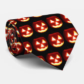 Cravate Citrouille d'Halloween sculpté (Roulé)