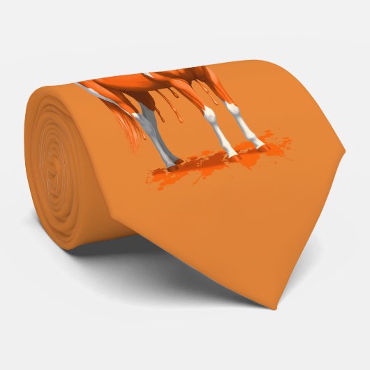 Cravate Citrouille Orange Driving Wet Paint Horse (Roulé)