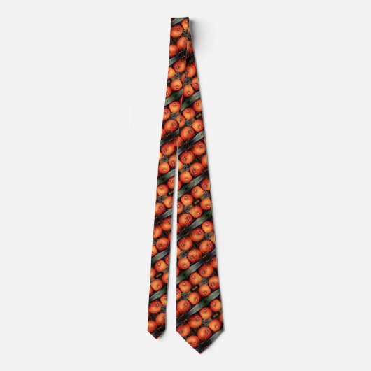 Cravate Citrouille Pair Automne Motif Abstrait (Dos)