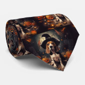 Cravate Citrouilles Beagle Halloween Épouvantables (Roulé)