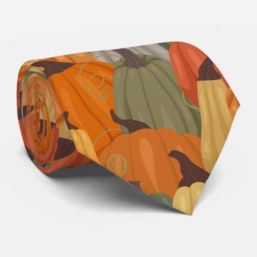 Cravate Citrouilles cosy (Roulé)