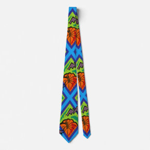 Cravate Citrouilles et chauves-souris en Motif de vert/ble