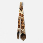 Cravate Citrus Beige Brown Décor Plaid Motif (Dos)