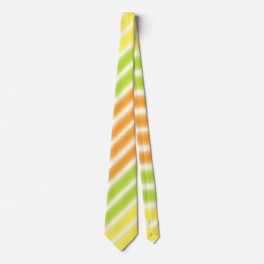Cravate Citrus Citrus Citron Lime Et Orange Stripes (Devant)