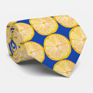 Cravate Citrus coloré citron Patten de fruits