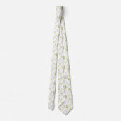 Cravate Citrus Green Wildflower Groomsmen Wedding (Dos)