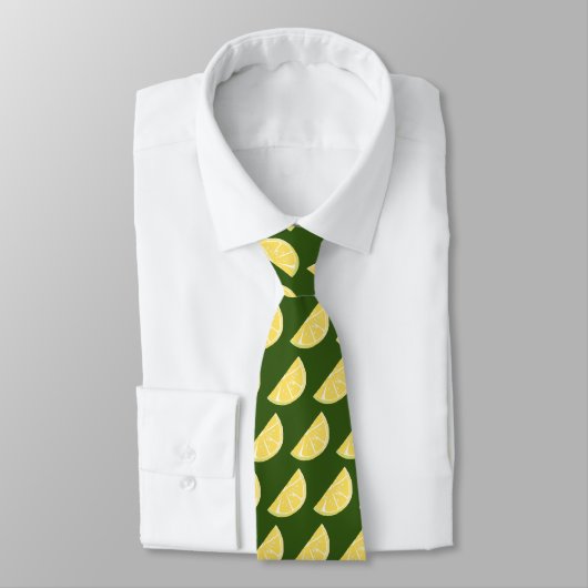 Cravate Citrus Lemon Slice Wedge Art (Attaché)