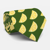 Cravate Citrus Lemon Slice Wedge Art (Roulé)