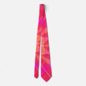 Cravate Citrus Motif Funky Orange Jaune & Rose Chaud (Dos)