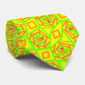 Cravate Citrus vert orange jaune ombre abstrait Conception (Roulé)