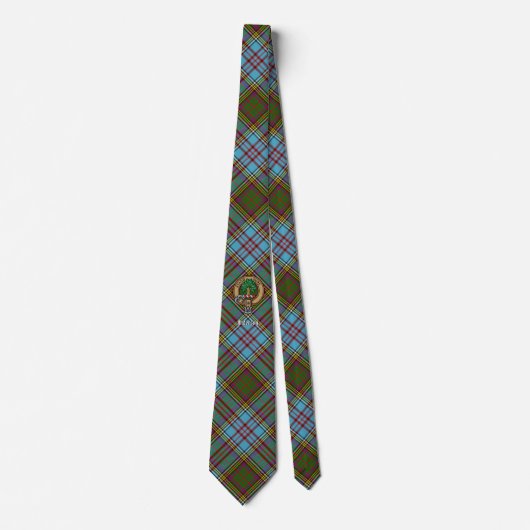 Cravate Clan Anderson Crest sur Tartan (Devant)
