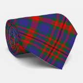 Cravate Clan Carnegie Crest sur Tartan (Roulé)