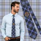 Cravate Clan Clark Crest sur Tartan