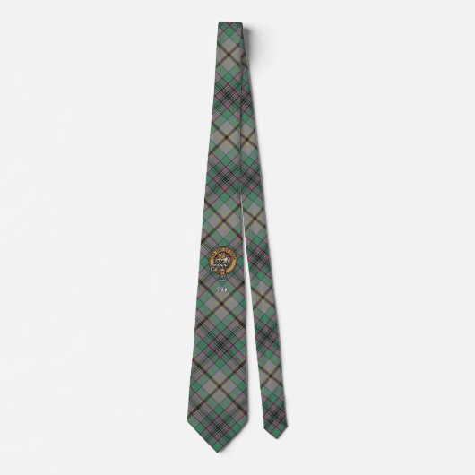 Cravate Clan Craig Crest sur Tartan (Devant)