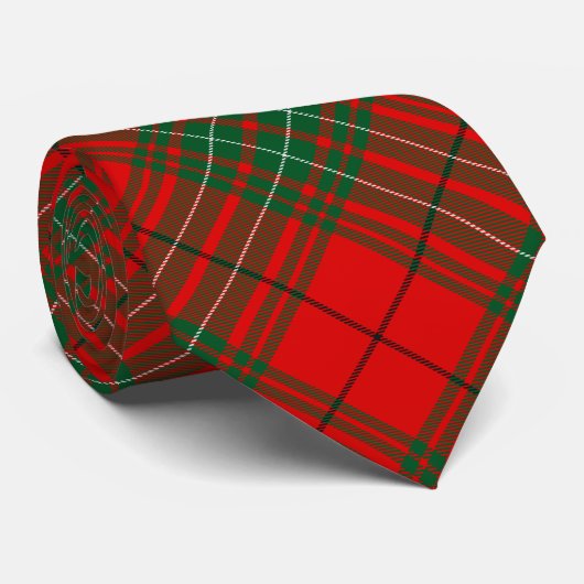 Cravate Clan Cumming Crest sur Tartan (Roulé)
