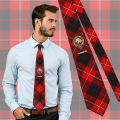 Cravate Clan Cunningham Crest sur Tartan