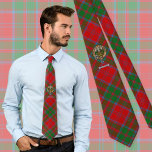 Cravate Clan Drummond Crest sur Tartan<br><div class="desc">Clan Drummond crête badge entouré d'une sangle et boucle sur l'arrière - plan tartan. Texte personnalisé.</div>