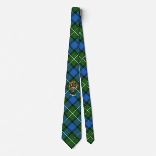 Cravate Clan Ferguson Crest sur Tartan (Devant)
