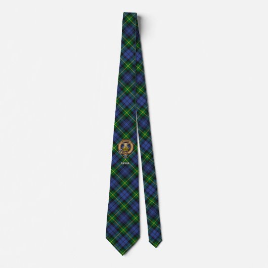 Cravate Clan Gordon Crest sur Tartan (Devant)