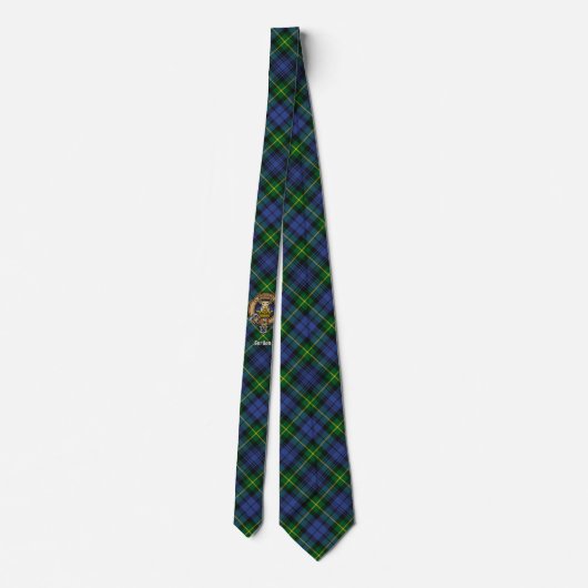 Cravate Clan Gordon Crest sur Tartan (Dos)