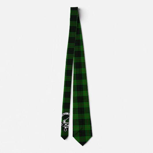 Cravate Clan Gunn Crest Badge et Tartan (Dos)