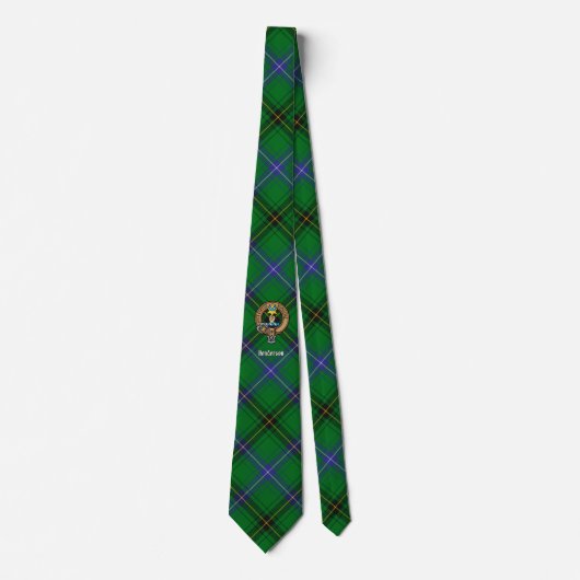 Cravate Clan Henderson Crest sur Tartan (Devant)