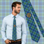 Cravate Clan Keith Crest sur Tartan<br><div class="desc">Clan Keith badge de crête entouré d'une sangle et boucle sur l'arrière - plan tartan. Texte personnalisé.</div>