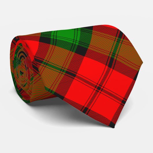 Cravate Clan Kerr Crest sur Tartan (Roulé)